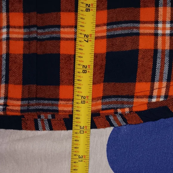 Detroit Tigers Orange And Blue Flannel Button Up Shirt Baseball Jersey - Picture 7 of 7